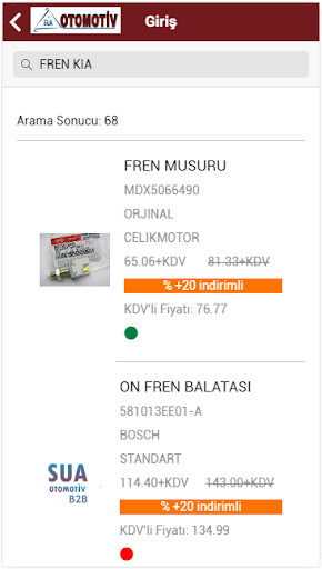 Süa Otomotiv B2B Screen 3