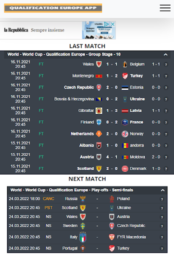 Qualification Europe LIVE 2022