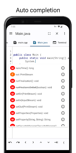 Screenshot of Code Editor