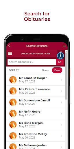 Sandra Clark Funeral Homes Screen 2