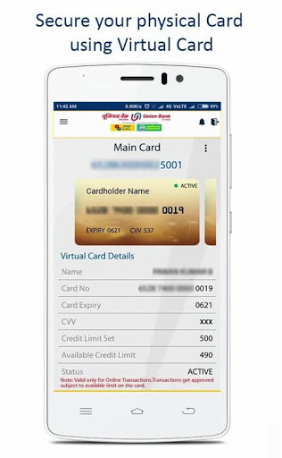 Union Credit Card Screen 2