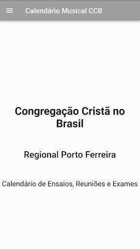 Android application Calendário Ensaios screenshort