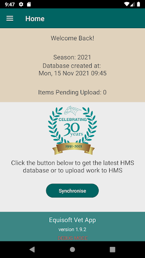 Equisoft Vet App Screen 2