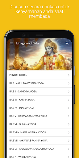 Android application Bhagawad Gita Bahasa Indonesia screenshort