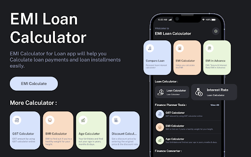 Android application EMI Loan Calculators screenshort