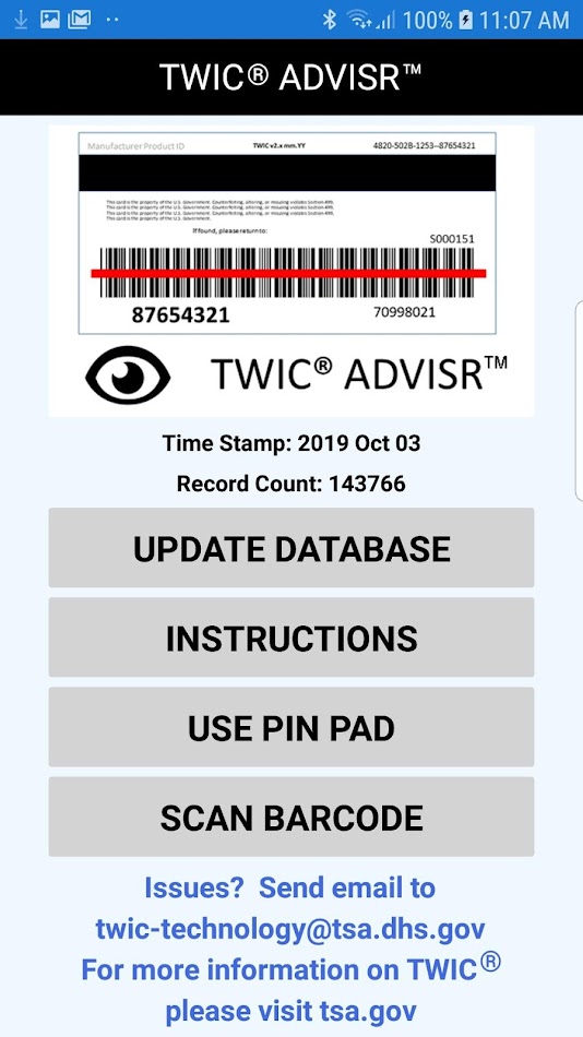 #3. TWIC ADVISR (Android) Ved: ID Technology Partners, Inc