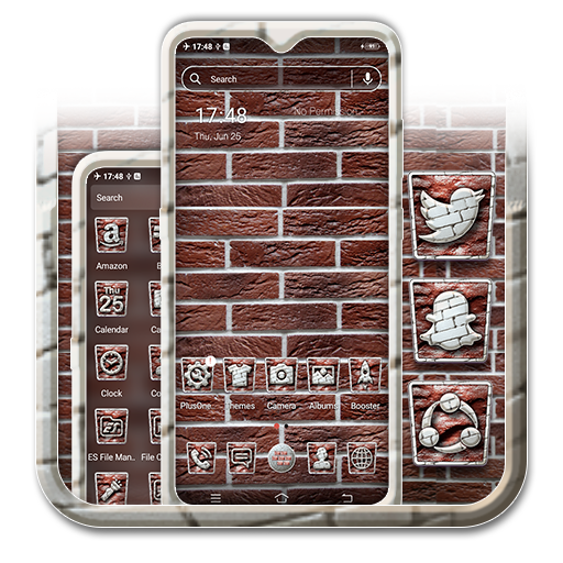 Brown Brick Theme Launcher logo