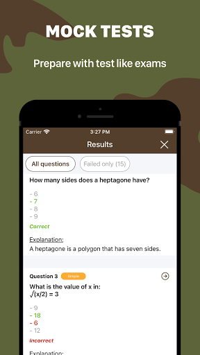 Screenshot of Aptitude Test Army Challenge