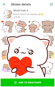 Screenshot 18 Mochi Cat Stickers for WhatsAp android
