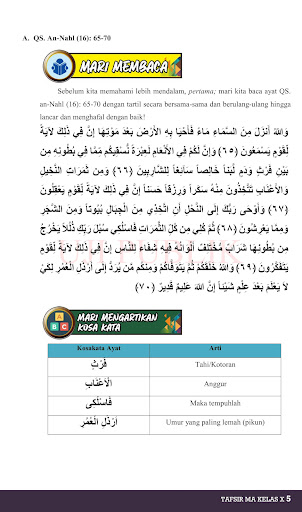 Tafsir MA Kelas 10 Indonesia Screen 3