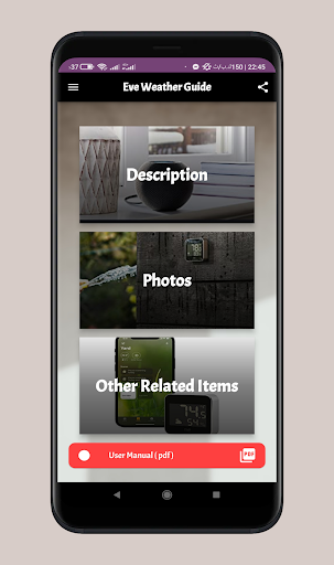 Android application eve weather guide screenshort