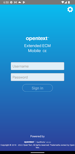 Android application Extended ECM Mobile for Intune screenshort