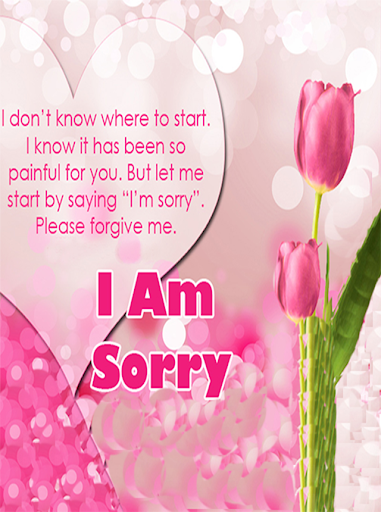 Android application Apology and sorry messages screenshort