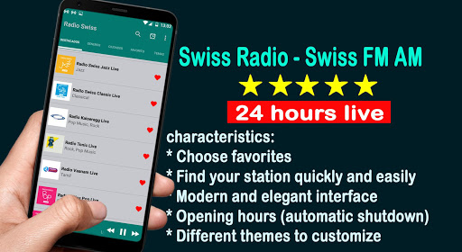 Android application Swiss Radio Player screenshort