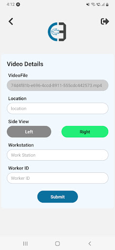 Android application ErgoEdge screenshort