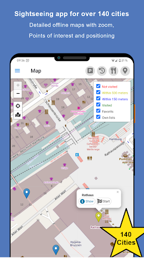 Android application Sightseeing Hamburg screenshort