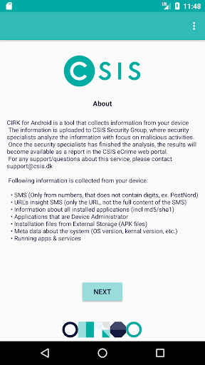 Android application CIRK screenshort