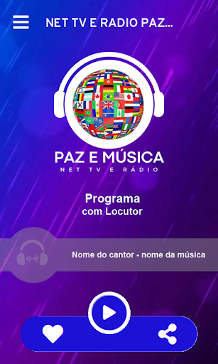 Android application NET TV E RÁDIO PAZ E MÚSICA screenshort
