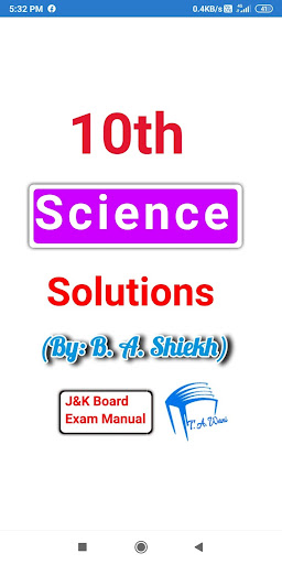 Android application 10th Science Solutions screenshort