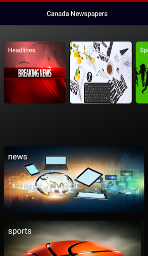 Android application Canada Newspapers screenshort
