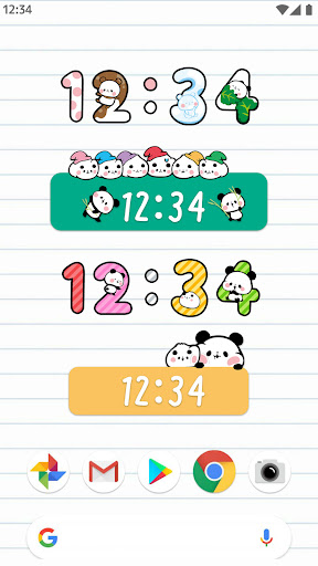 Panda Clock: Digital Widget screenshot 4