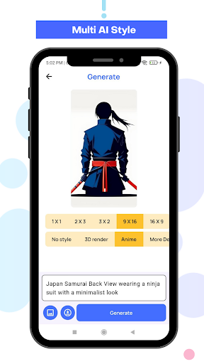 Blue Canvas AI Art Wallpaper