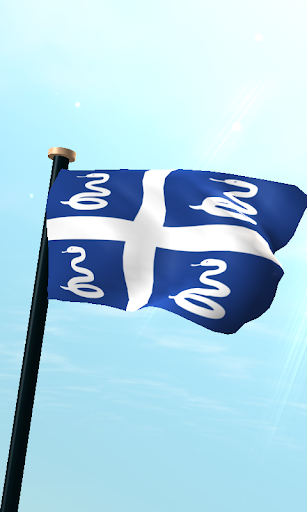 Martinique Flag 3D Free Screenshot 1 - AppWisp.com