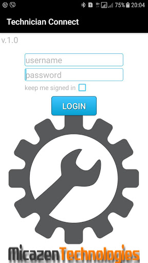 Android application TechnicianConnect screenshort