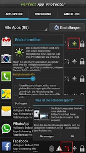 Perfect App Lock (Deutsch) Screenshot
