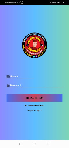 Android application PA`QUE GABO BURGUER screenshort