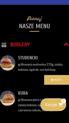 Android application Redi Burger screenshort