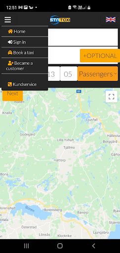 Android application Linköpings Taxi screenshort