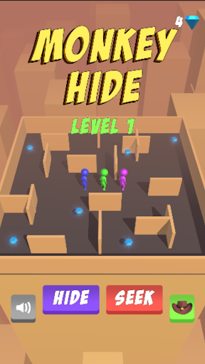 Android application Monkey Hide screenshort