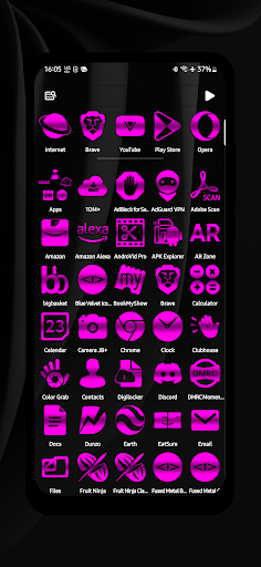 Pink Fused Metal Icon Pack Screen 2