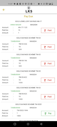 LKS SAVINGS SCHEME Screen 3