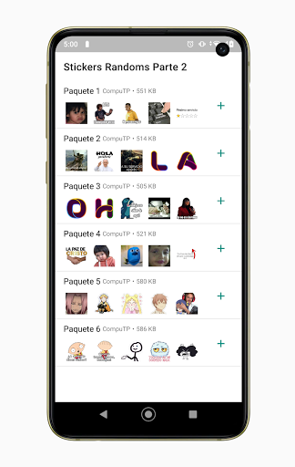 Android application Stickers Randoms Parte 2 screenshort