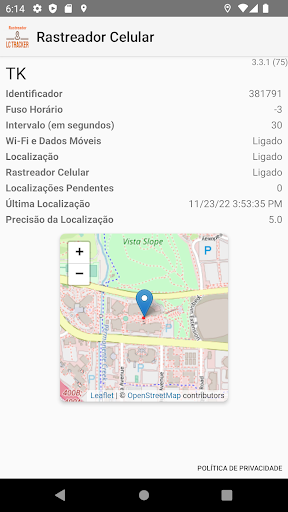 Android application Rastreador LcTracker screenshort