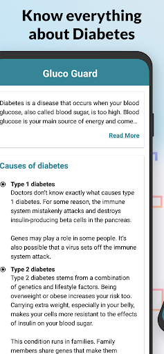 Android application Gluco Guard: Diabetes care app screenshort