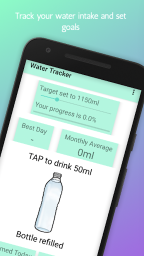 Android application Water Tracker : Record and vie screenshort