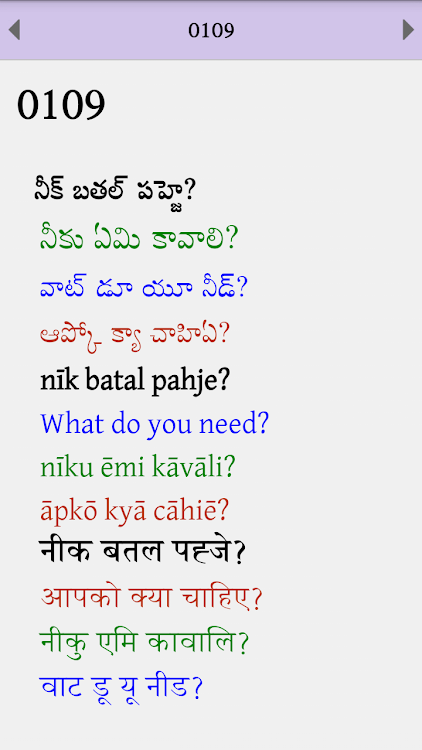 Gondi (Adilabad) Phrasebook - 1.3 - (Android)