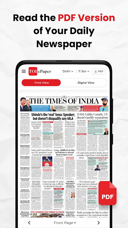 Times Of India Newspaper App - 1.0.1 - (Android)