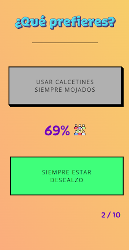 ¿Qué Prefieres? En español Screen 3