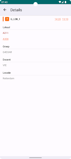 Roosterinfo Screen 3