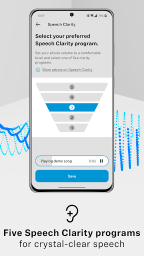 Screenshot of Sennheiser TV Clear App