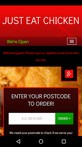 Android application Just Eat Chicken screenshort