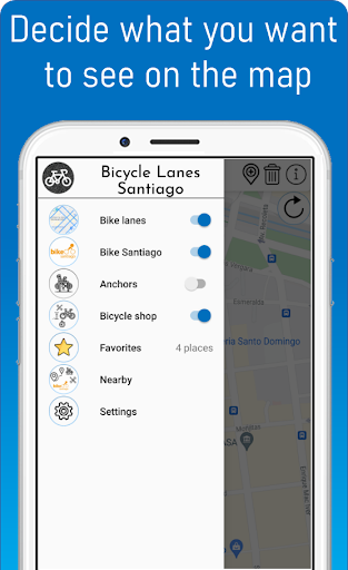 Bicycle lanes Santiago Screen 2