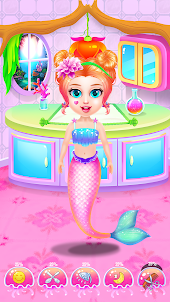 Princess Mermaid At Hair Salon