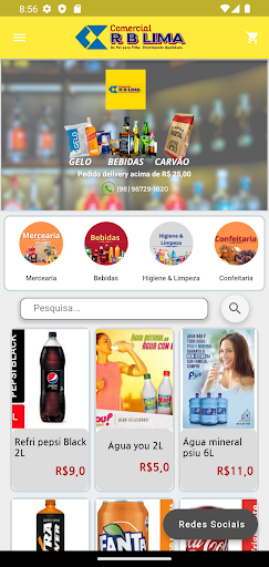 Android application Comercial RB Lima screenshort