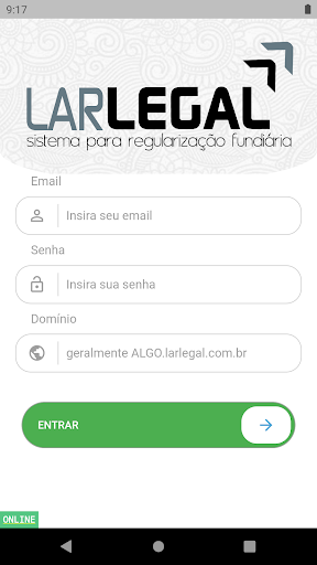 Android application LarLEGAL - Plataforma de REURB screenshort