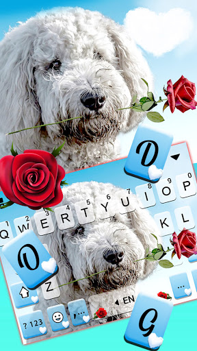 Love Rose Puppy Keyboard Backg Screen 3